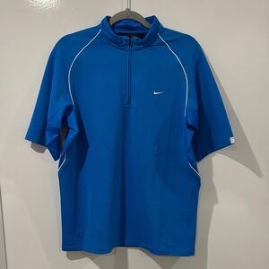 Nike Blue Performance Polo with Short Sleeves